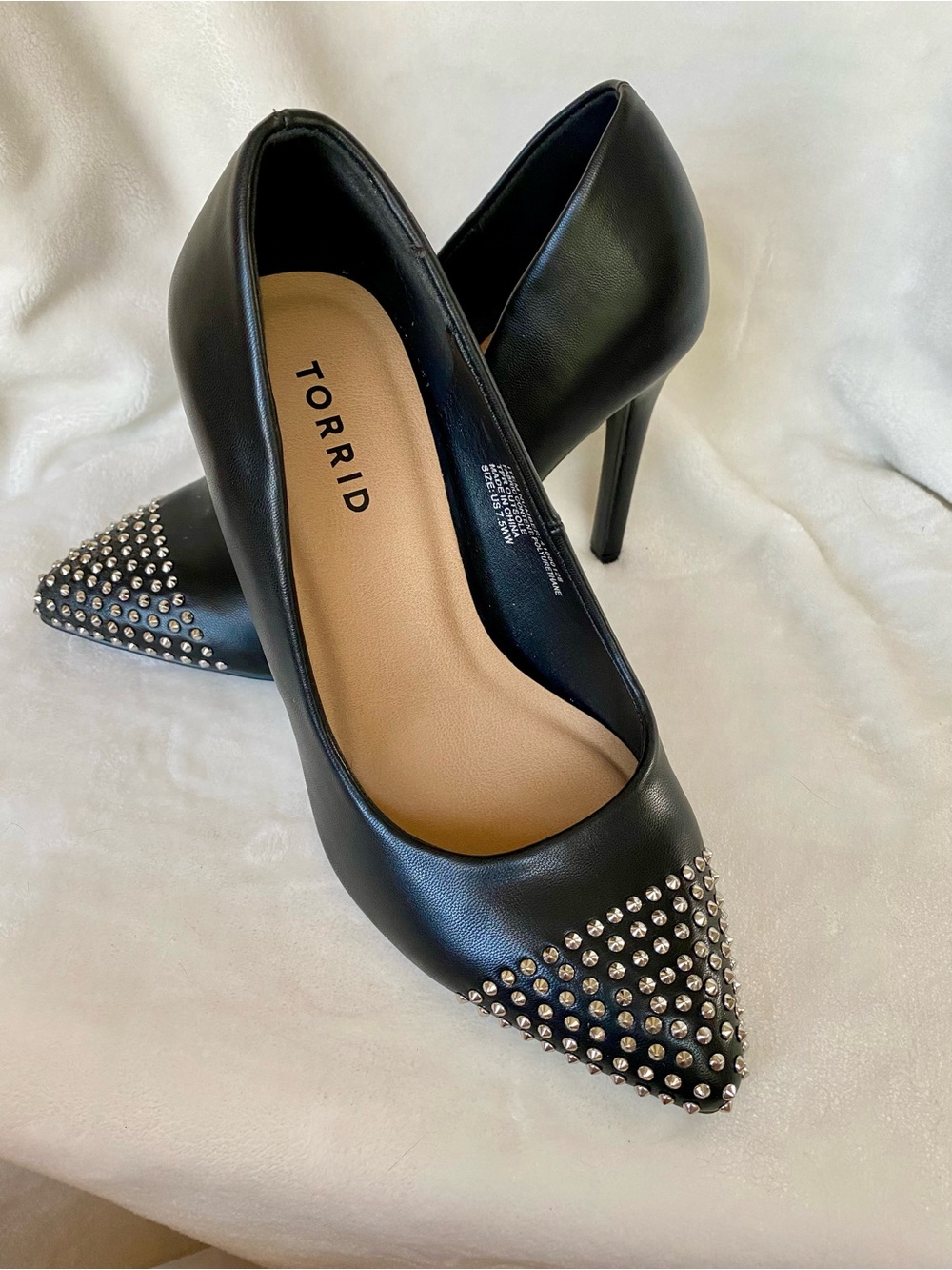 Torrid Black Studded Pointed-Toe Pumps